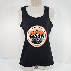 Harley Davidson Women's Racerback Tank Top - Black, Size M